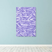 Texte Merci Toile Violette Impression Multilingue (Insitu (Plancher de Bois))