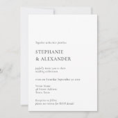 Texte minimaliste moderne Faire-part de mariage de (Devant)