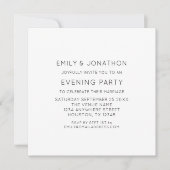 Texte minimaliste seulement Mariage Invitation de (Devant)