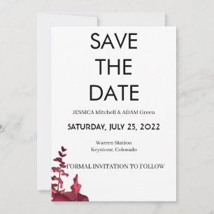 Texte moderne 10 enregistrer la date Invitation