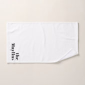 Texte moderne élégant et rétro | Gris (Serviette à main)