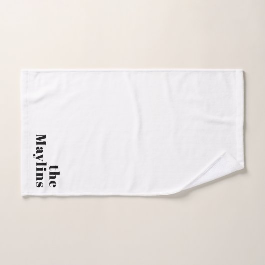 Texte moderne élégant et rétro | Gris (Serviette à main)