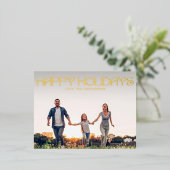 TEXTE MODERNE HEUREUX VACANCES Gold Photo (Debout devant)