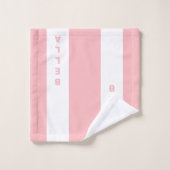 Texte modifiable en nuances rose pâle et blanche (Gant de toilette)