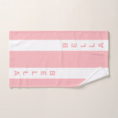 Texte modifiable en nuances rose pâle et blanche (Serviette à main)