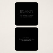 Texte modifiable minimaliste moderne | Noir & Blan (Devant & derrière)