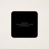 Texte modifiable minimaliste moderne | Noir & Blan (Dos)