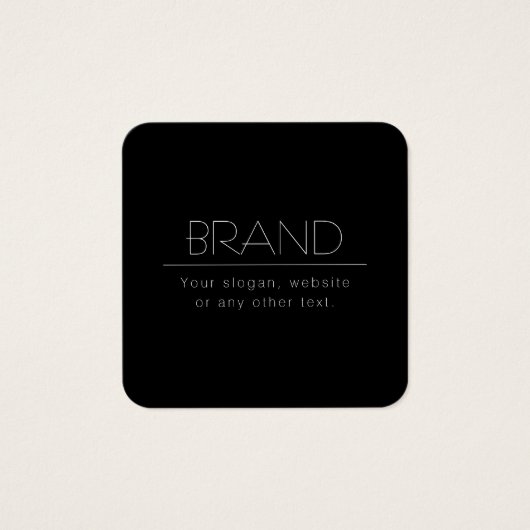 Texte modifiable minimaliste moderne | Noir & Blan (Devant)