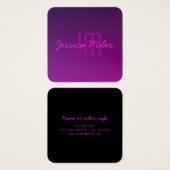 Texte Monogrammé Moderne Éditable & Ombre Violet (Devant & derrière)