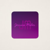 Texte Monogrammé Moderne Éditable & Ombre Violet (Devant)