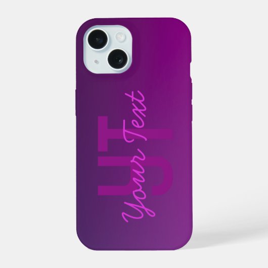 Texte Monogrammé Moderne Éditable & Ombre Violet (Verso)