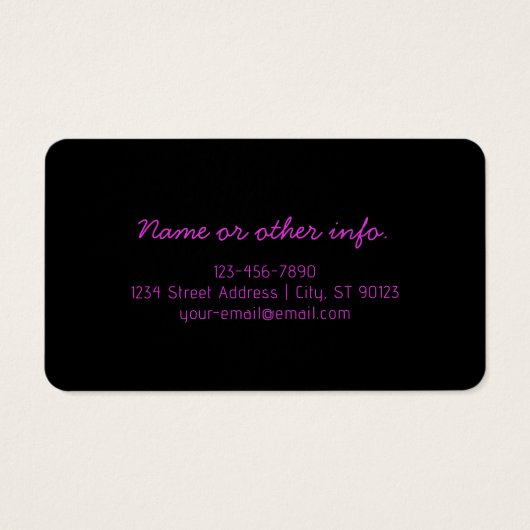 Texte monogramme modifiable moderne & Ombre violet (Dos)