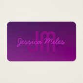 Texte monogramme modifiable moderne & Ombre violet (Devant)