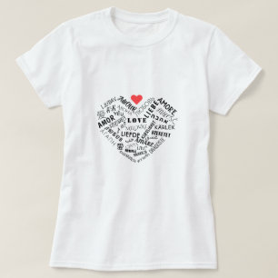 Texte multilingue de T-shirt Love International