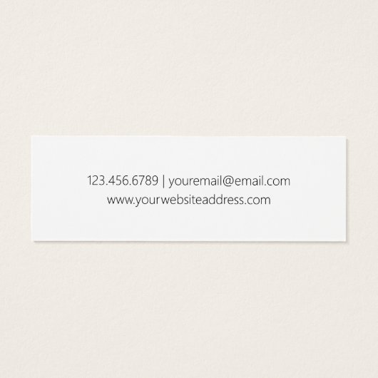 Texte noir classique simple sur blanc (Dos)