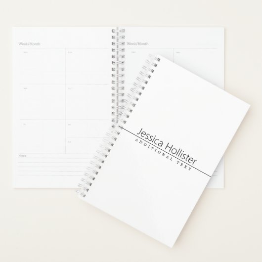 Texte noir classique simple sur blanc (Devant avec enveloppe)