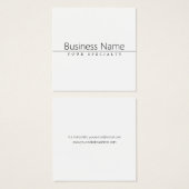 Texte noir classique simple sur blanc (Devant & derrière)