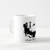 Texte personnalisable de tasse de golden retriever (Devant gauche)
