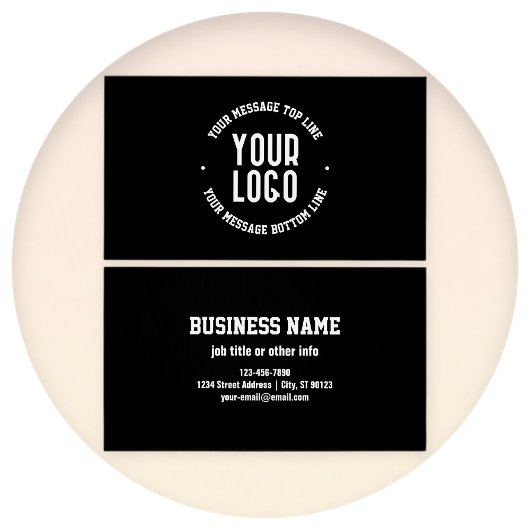 Texte personnalisable et logo ou image téléchargé