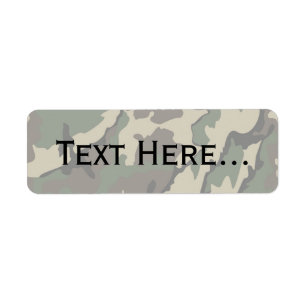 Texte personnalisable, Étiquettes Camo