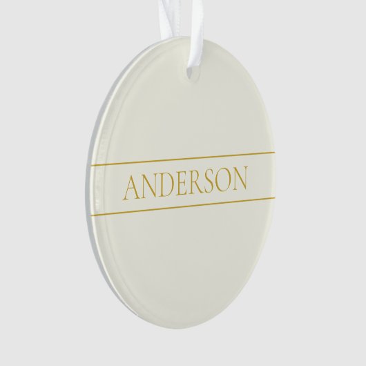 Texte personnalisable simple et élégant | Or blanc (devant)