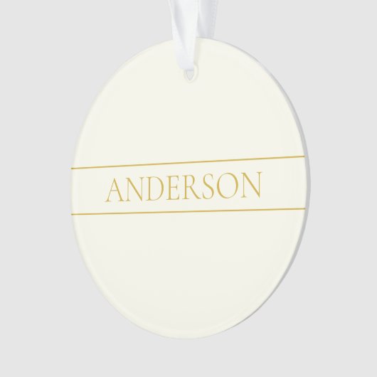 Texte personnalisable simple et élégant | Or blanc (devant)