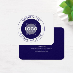 Texte personnalisable & Votre logo Bleu foncé vi