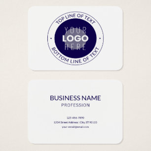 Texte personnalisable & Votre logo Bleu foncé vi