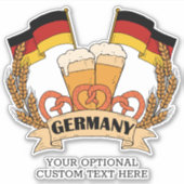 Texte personnalisé Allemand sticker Bière (Devant)
