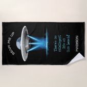 Texte personnalisé amusant UFO Serviette de plage  (Devant)