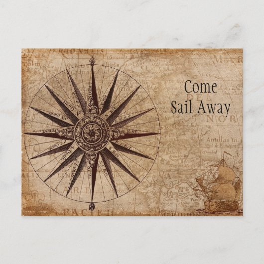 Texte Personnalisé Ancien Pirate Brown Carte Bouss (Devant)