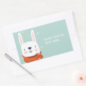 Texte personnalisé Autocollants de lapin d'hiver (Enveloppe)
