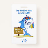 Texte personnalisé Badges de Beach Party (Devant)