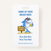 Texte personnalisé Badges de Beach Party (Dos)