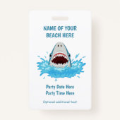 Texte personnalisé Badges de Beach Party (Dos)