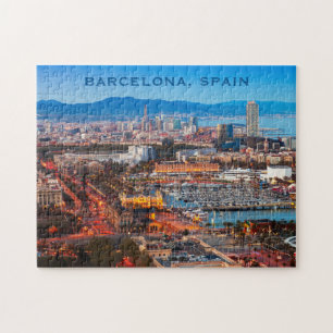 Texte personnalisé BARCELONA photo puzzle
