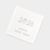 Texte personnalisé Bonne année 2026 Argent moderne (Gauche)