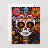 Texte personnalisé 💀 Carte postale Día de Muertos (Devant / Derrière)