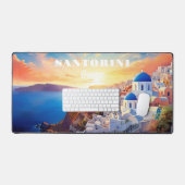 Texte personnalisé Coucher de soleil Santorin Grèc (Clavier et souris)