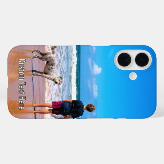 Texte personnalisé de votre coque iphone photo (Verso (horizontal))