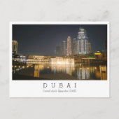 Texte personnalisé, Dubaï, Carte postale Émirats a (Devant)
