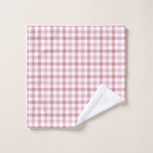 Texte personnalisé élégant moderne plaid rose tart (Gant de toilette)