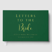 Texte personnalisé Emerald Gold Letters to the Bri (Recto)