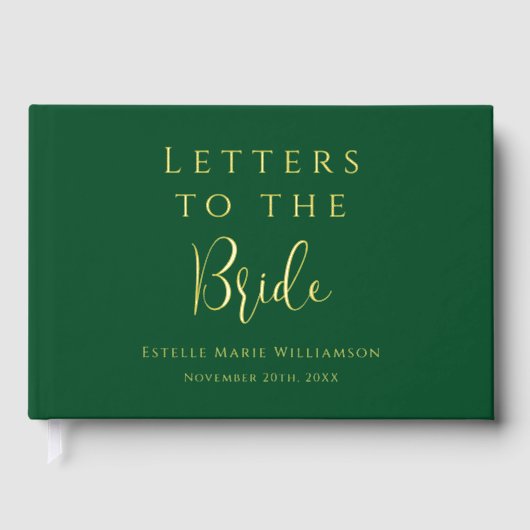 Texte personnalisé Emerald Gold Letters to the Bri (Recto)