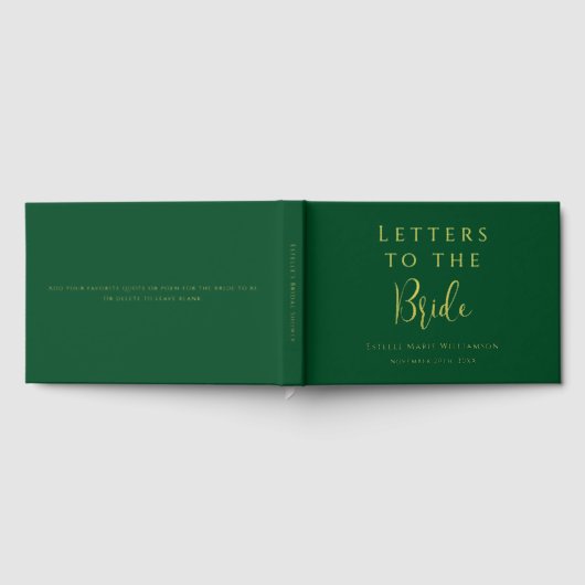 Texte personnalisé Emerald Gold Letters to the Bri (Complet)