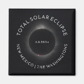 Texte personnalisé et images Eclipse Magnet (Devant)