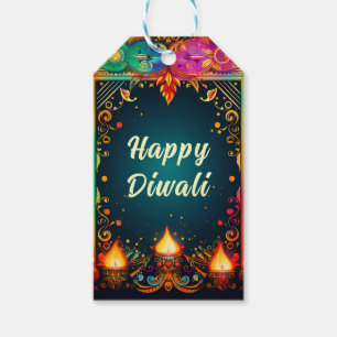 Texte personnalisé, étiquette d'élégance Diwali -