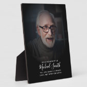 Texte personnalisé Hommage photo Tablet op Plaque (Côté)