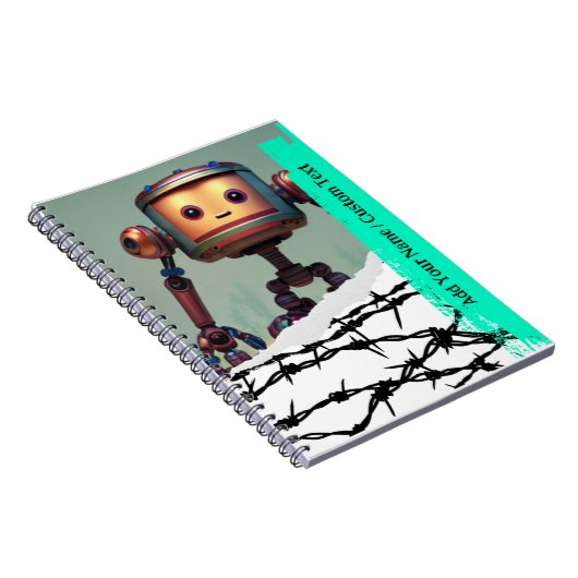TEXTE PERSONNALISÉ - Image Ai - Carnet robotique m (Côté Droit)