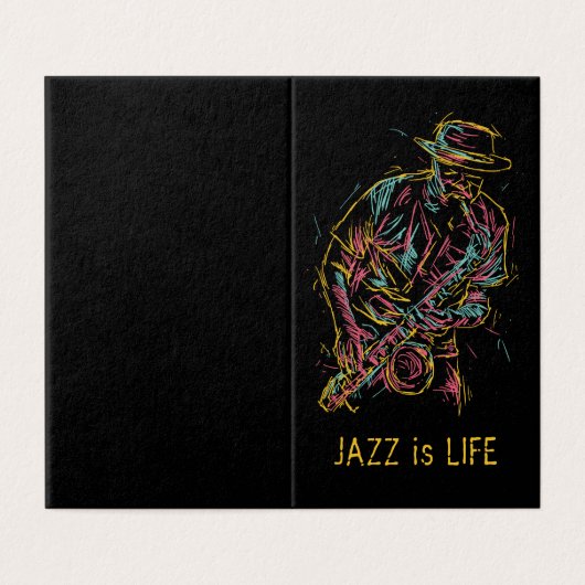 Texte personnalisé Jazz Player coloré (Outside Unfolded)